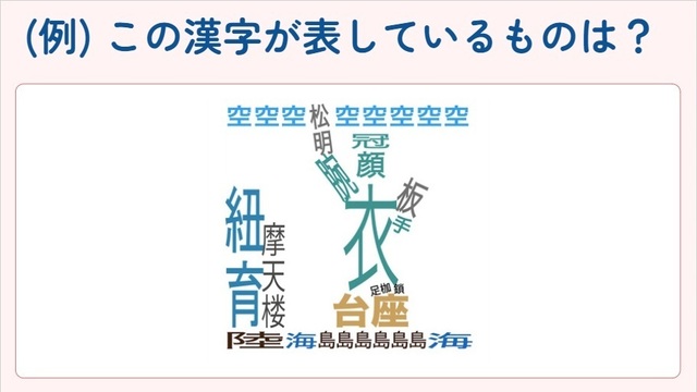 漢字イラストクイズ例題